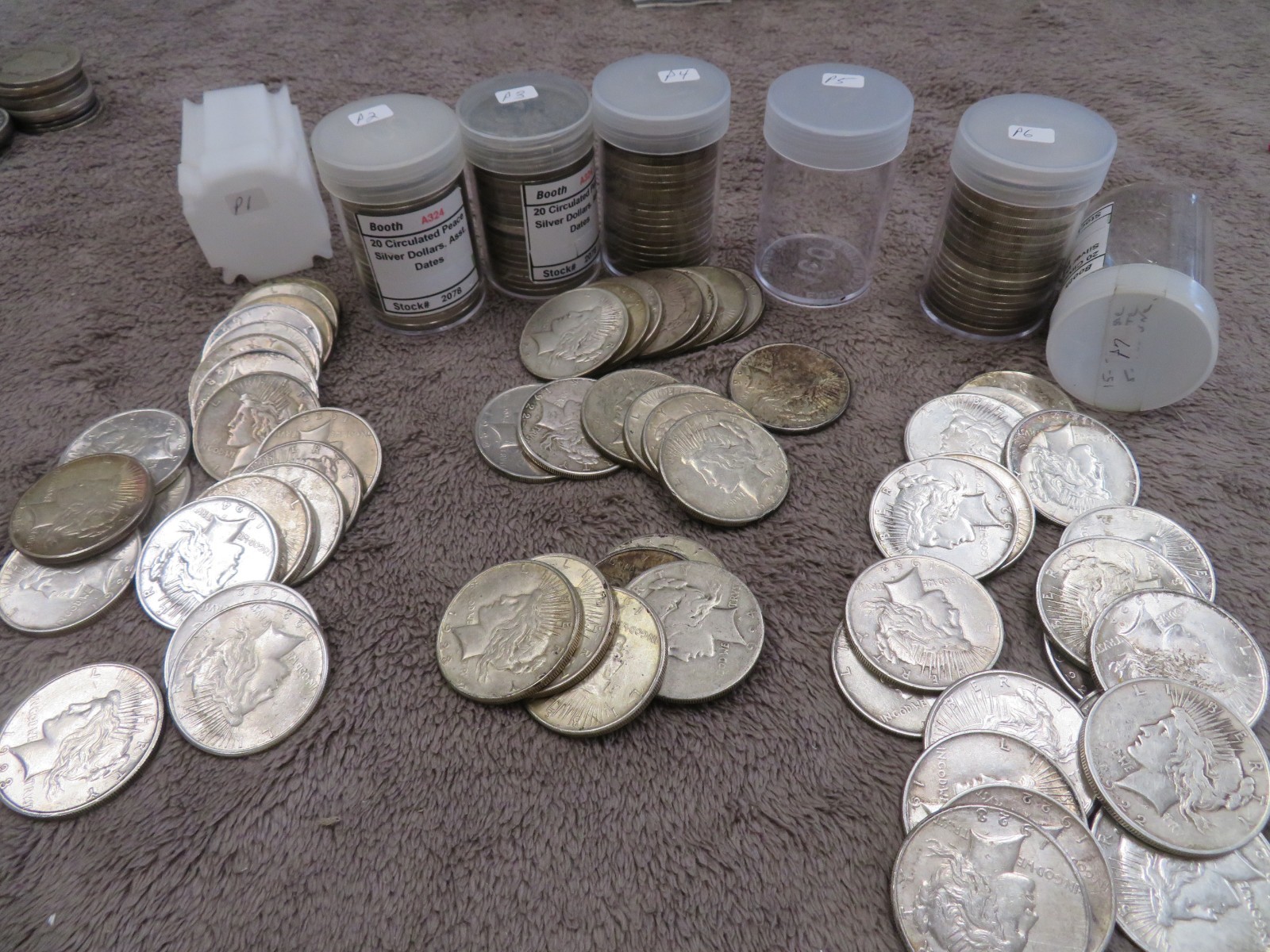 20 CIRCULATED Silver Peace Dollars-some Assorted Dates-FREE SHIPPING INCLUDED!