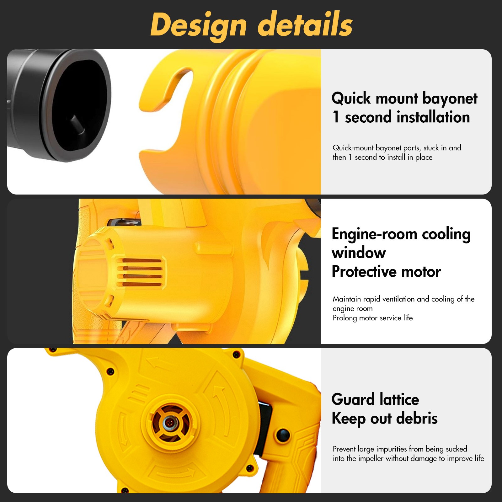 350CFM Cordless Leaf Blower Vacuum Handheld Electric Leaf Blower 2*2.0ah Battery