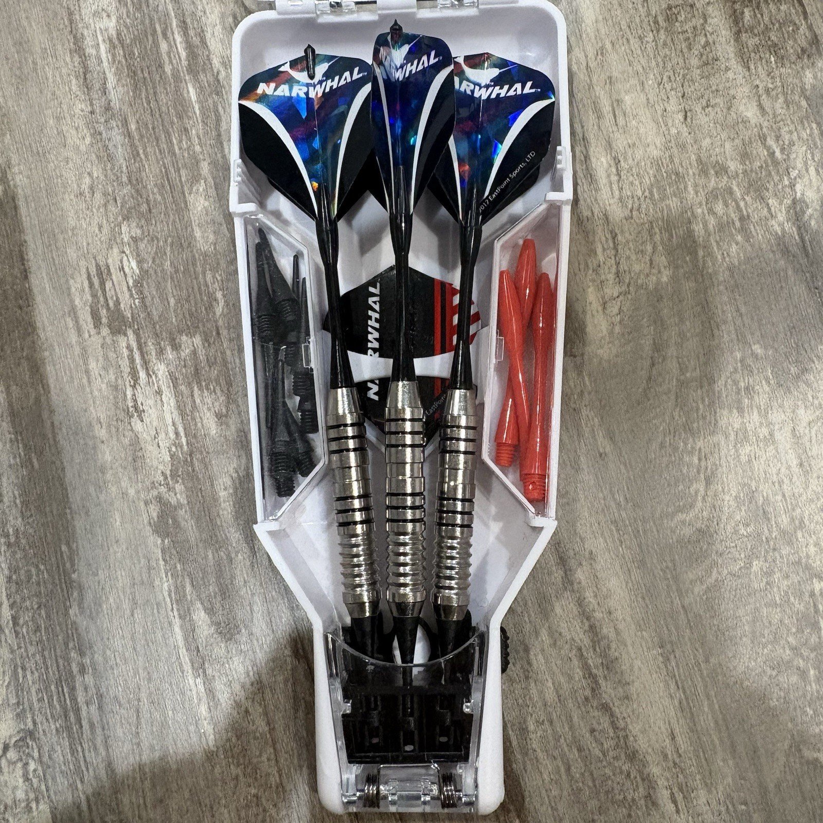 Narwhal Tournament Soft Tip Darts with Nickel Barrell Replacement Flights …
