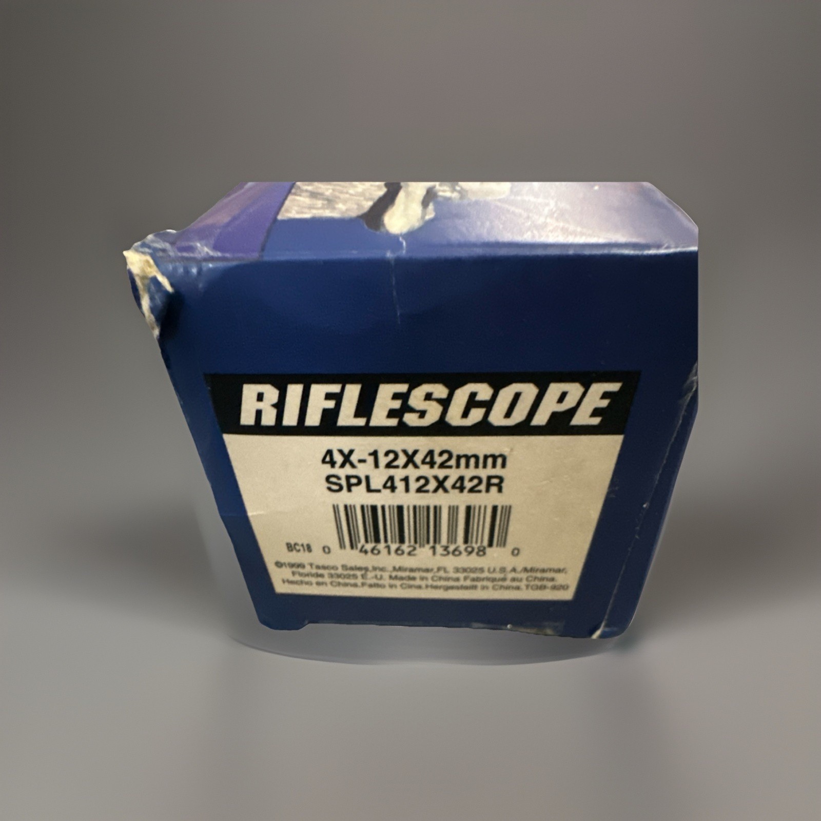 Tasco SPL412X42R 4x-12x42mm Riflescope for Rifle w/Lens Covers & Mount Rings