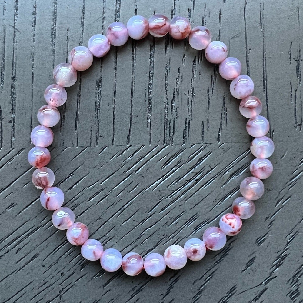 Portuguese agate bracelet 5mm SIZE 6.5-7’