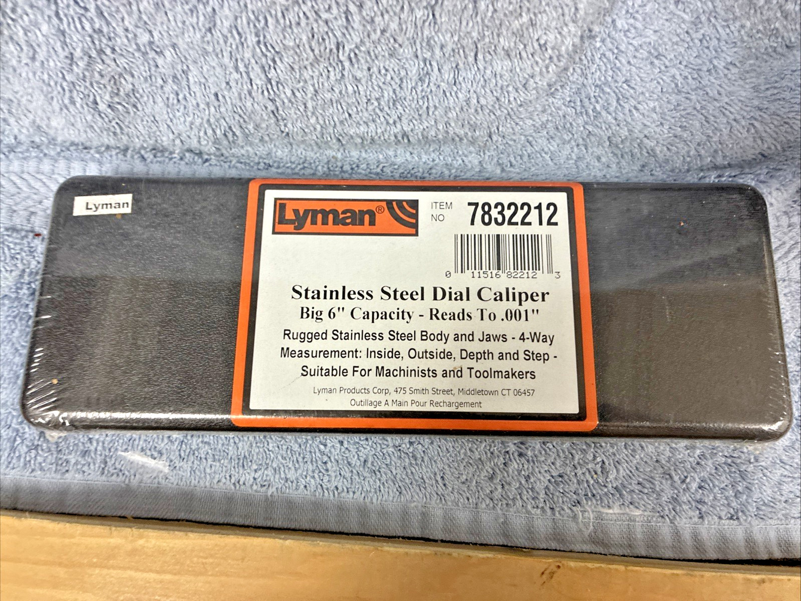 Lyman Stainless Steel Dial Caliper 7832212 Big 6” Capacity - Reads To .001”