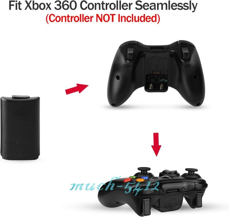 For Xbox 360 Wireless Controller AA Battery Back Case Cover Holder Pack Shell