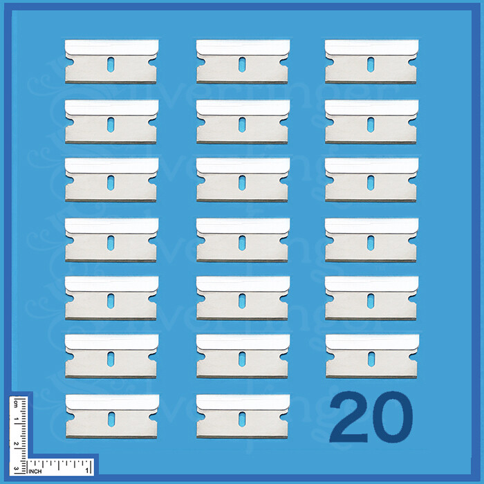 x20 Single Edge Razor Blades • Safety Utility Knife Scraper Tool Replacement 009