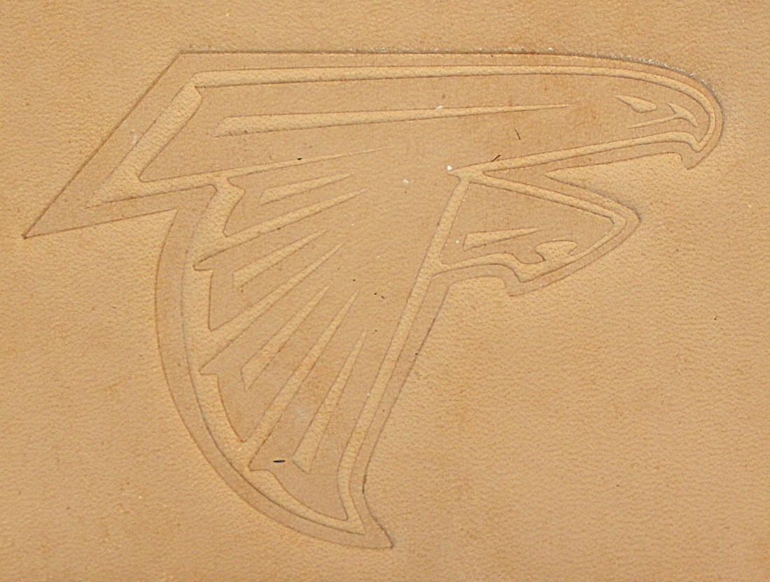 ACRYLIC Leather Embossing Stamp FALCONS for Veg Tanned Leather