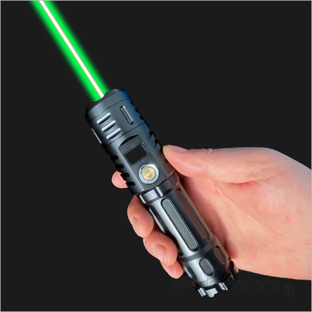 THGH7 Adjustable Focus 520nm Green Handheld Flashlight Visible Beam Light