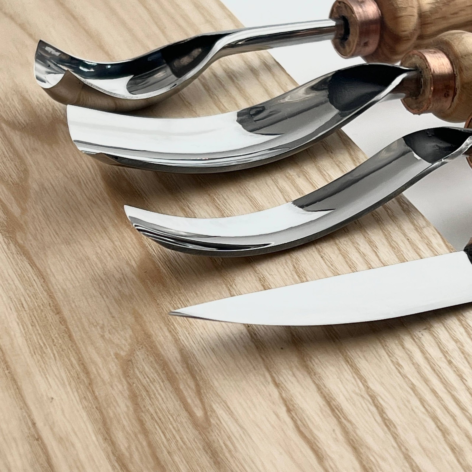Spoon Wood carving set 4 pcs, Carving tools, Hook knife, STRYI Profi