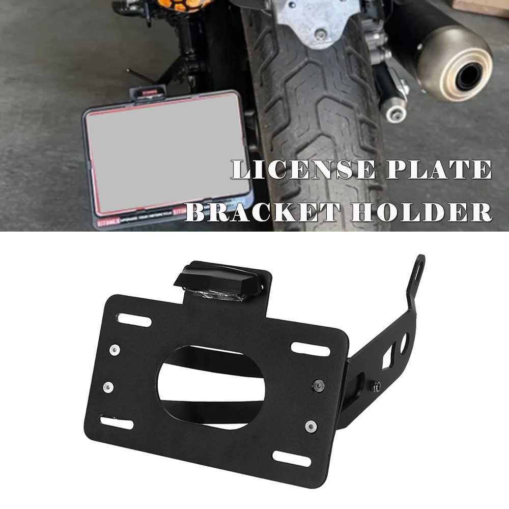 License Plate Relocation Bracket With Light For Yamaha XV535/1100 Virago XV1100