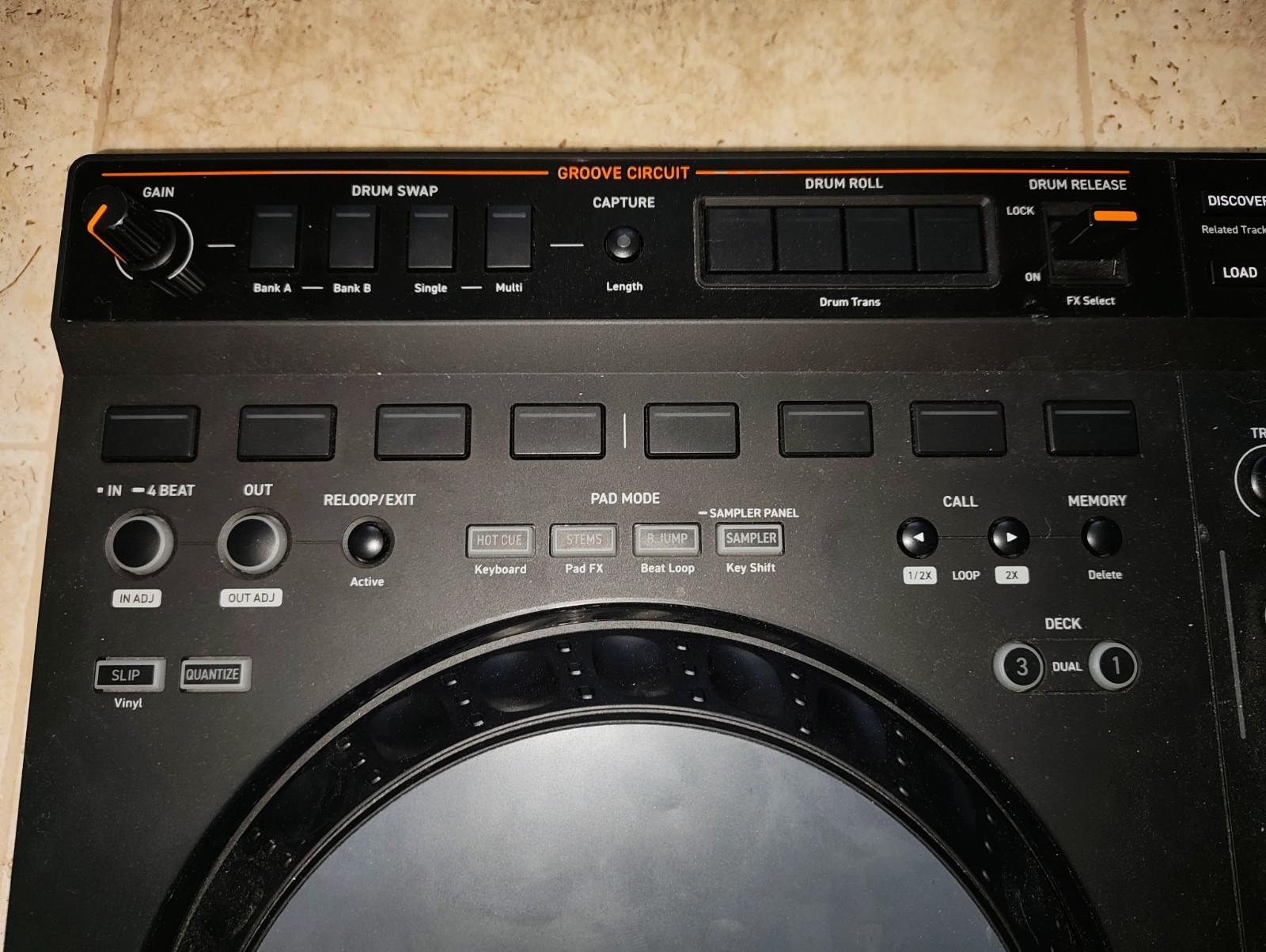 AlphaTheta DDJ-GRV6 2-Deck 4-Channel DJ Controller w/ Mixer, Beat FX, Black