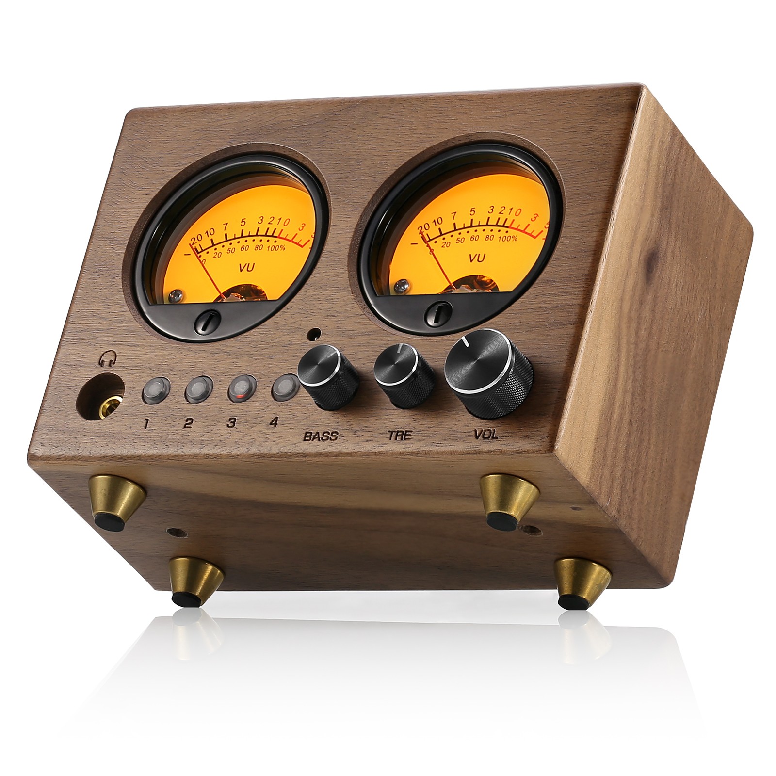 4-IN-1-OUT Audio Switcher Selector Preamp Headphone Amp w/ Remote Control