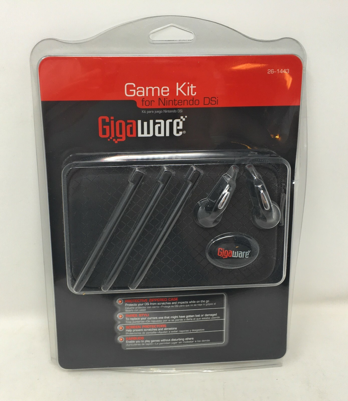 Gigaware Nintendo DSi Accessories Kit Case, Earbuds, 3 Stylus, Screen Protectors
