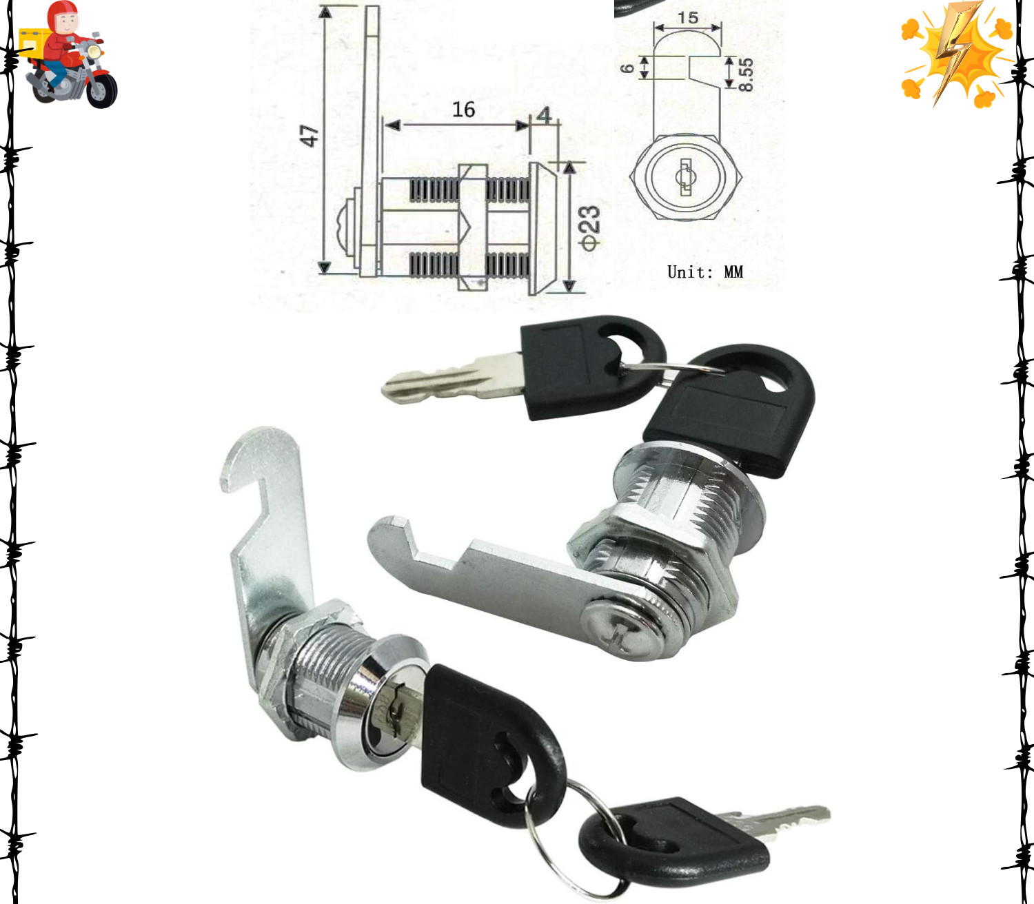 Universal Craftsman Tool Box Lock Chest Key Storage Truck Safe Cylinder Lock 4pc