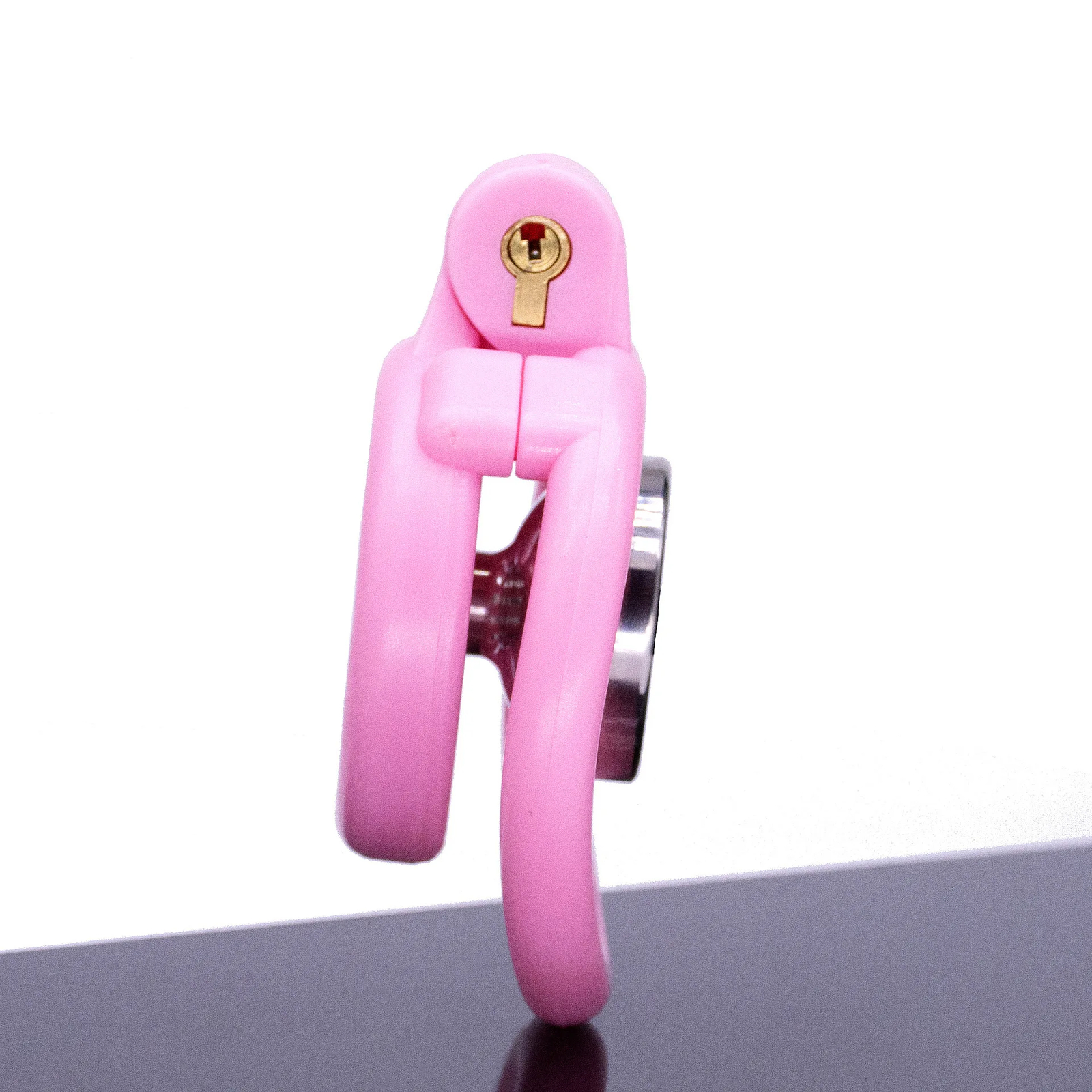 Flat Chastity Cage Negative CB Lock tube Pink Removable CB Lock Chastity Device