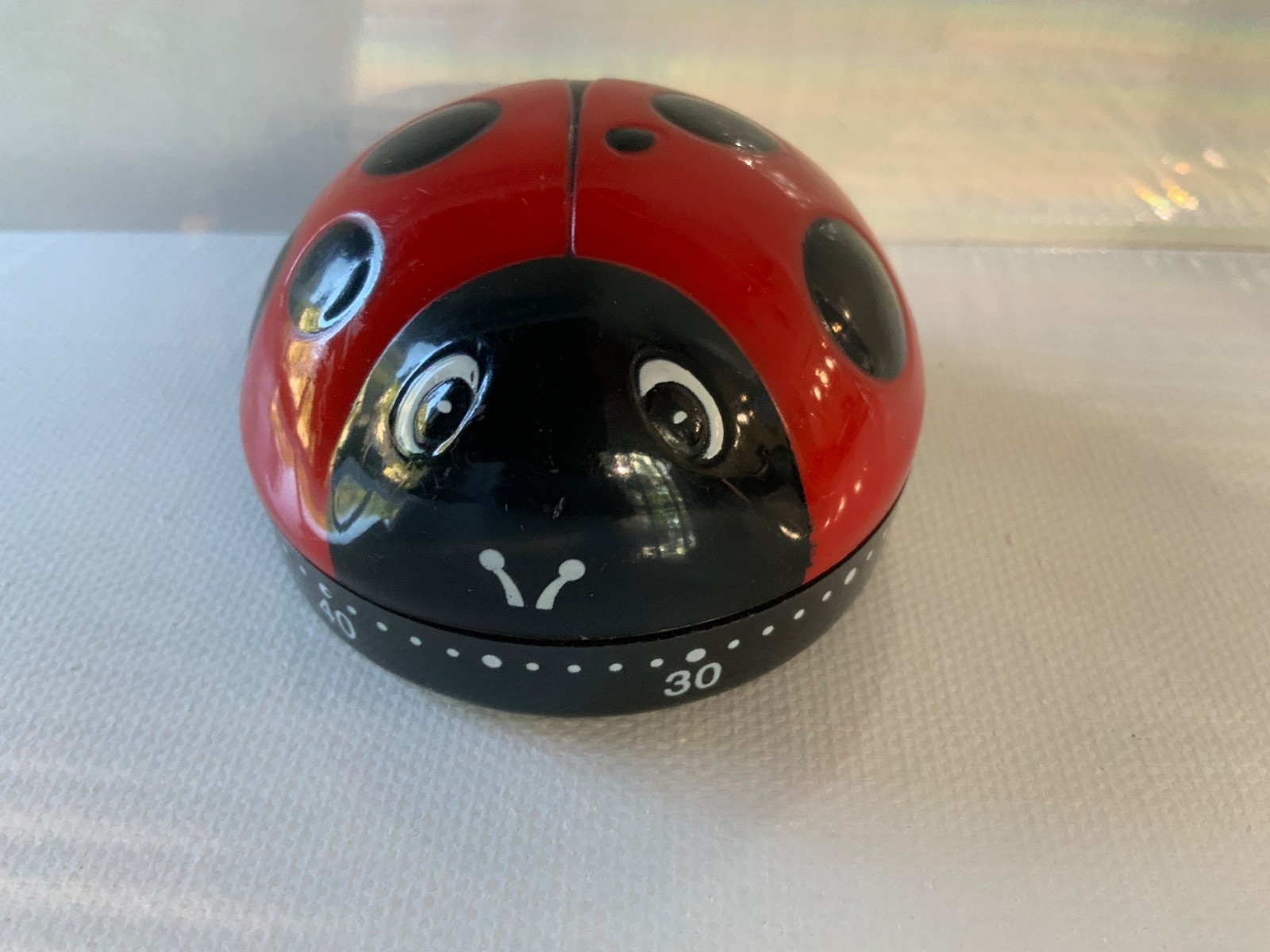 Ladybug Kitchen Timer 60 Minutes Cooking Spring Red Wind up Tool Egg Culinary