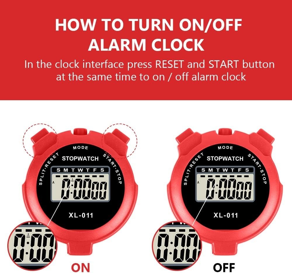 Digital Sport Timer with Large Display & Single Lap Split - Perfect for Coaches