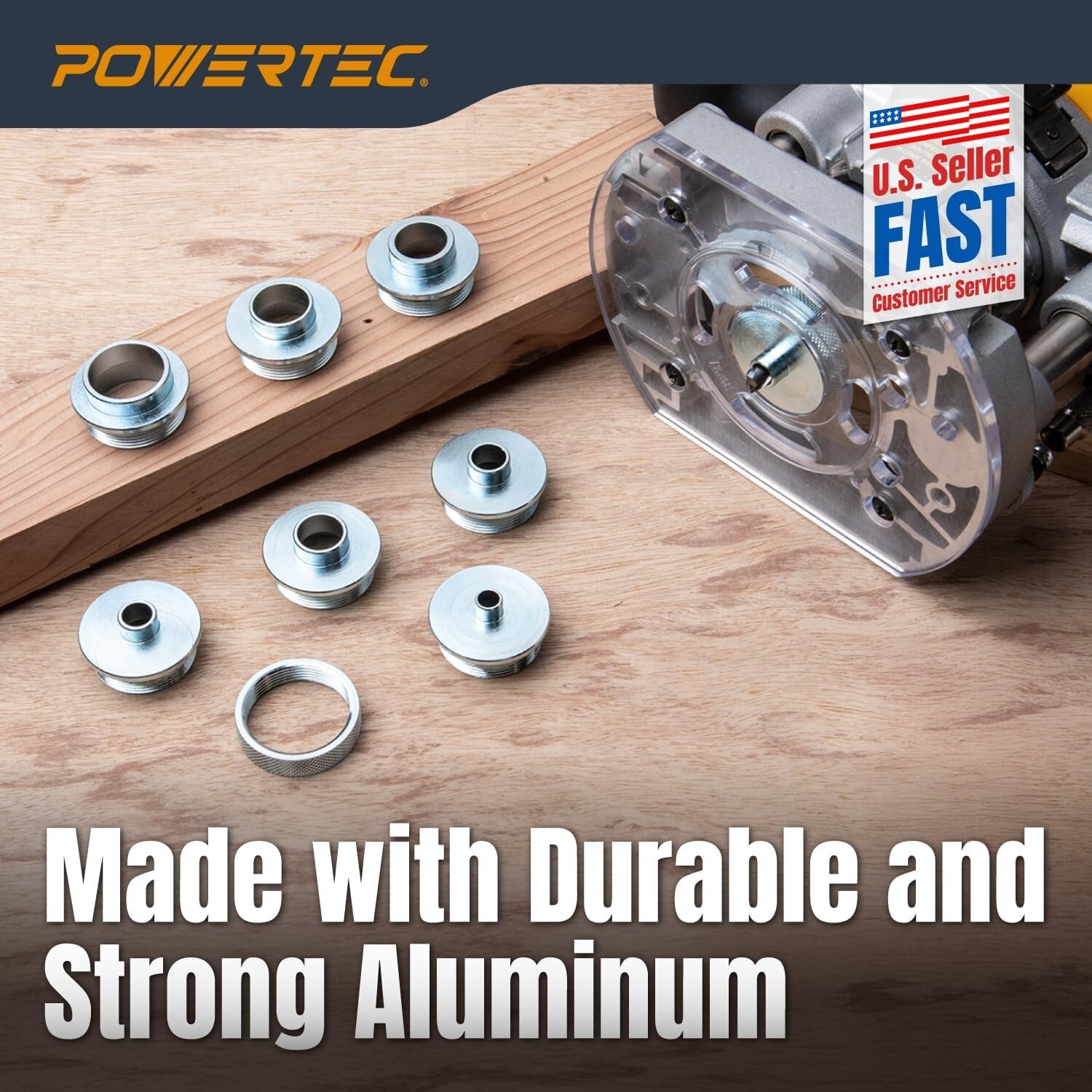 10Pc Router Template Bushing Guide Storage Case Fits Porter Cable Style Router