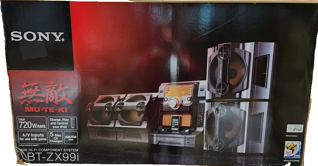 NEW Sony LBT-ZX99i Muteki 720W HI-FI Component System 5-Disc CD Changer Stereo