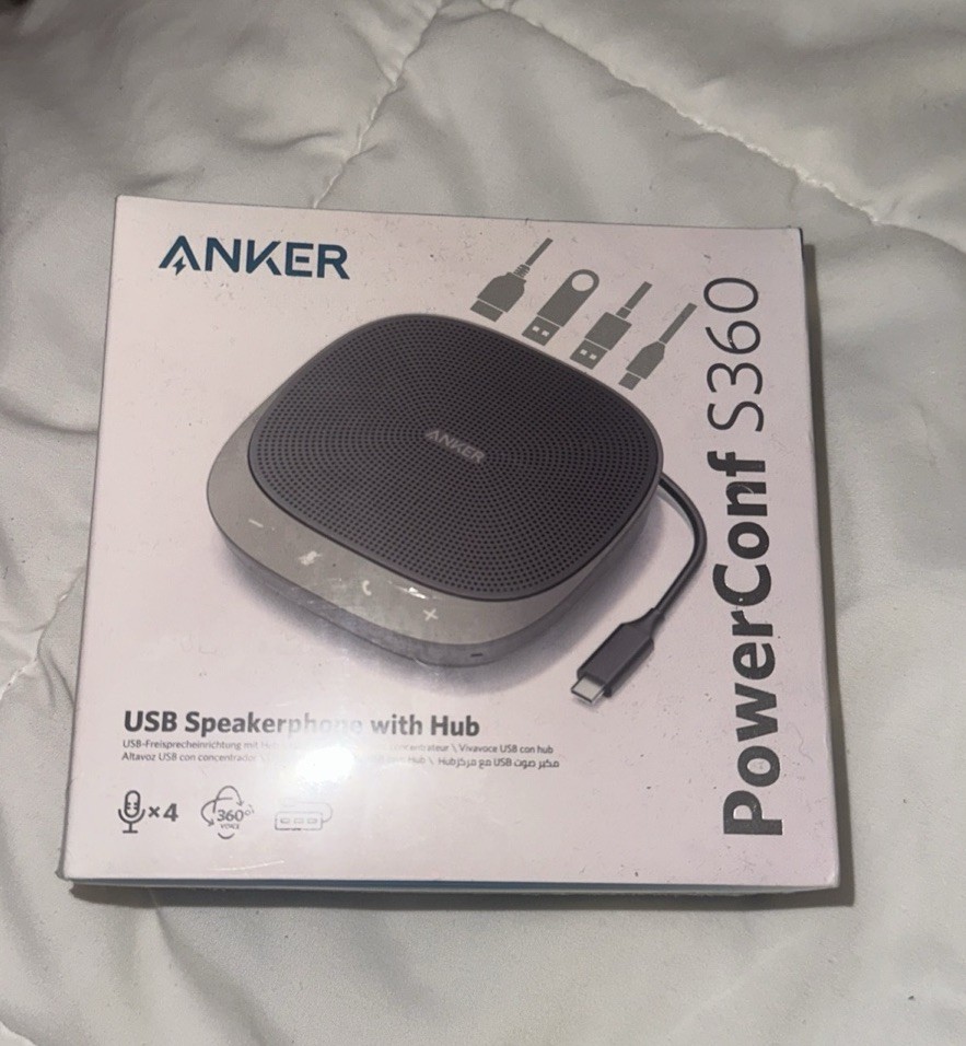Anker PowerConf S360 USB Speakerphone, Smart Voice Enhancement