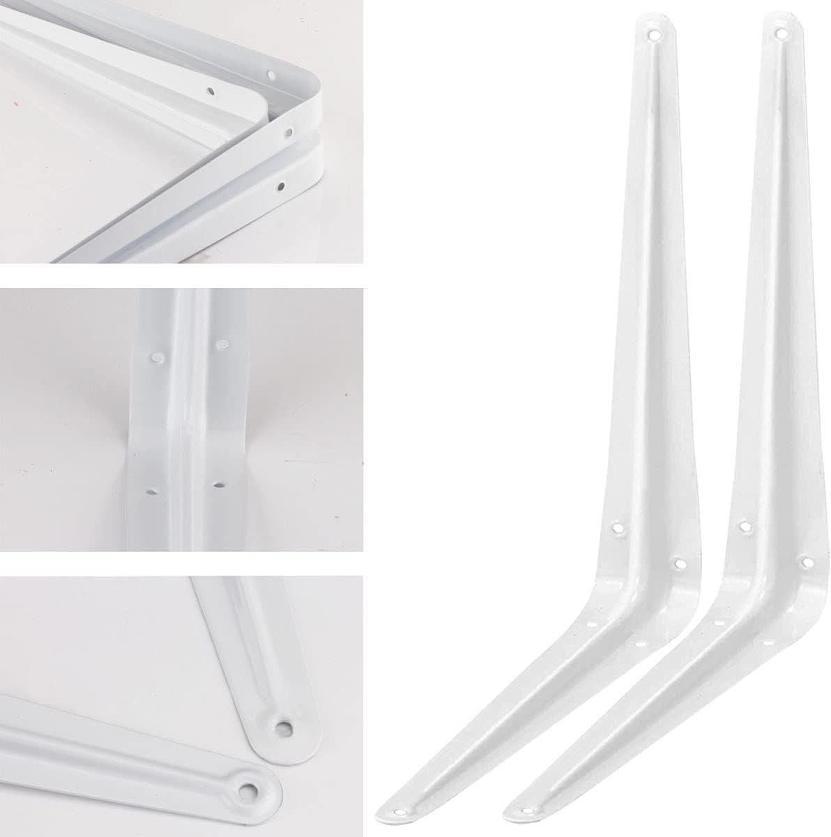 Shelf Bracket 12×10 in 10 PCS White Shelving Brackets