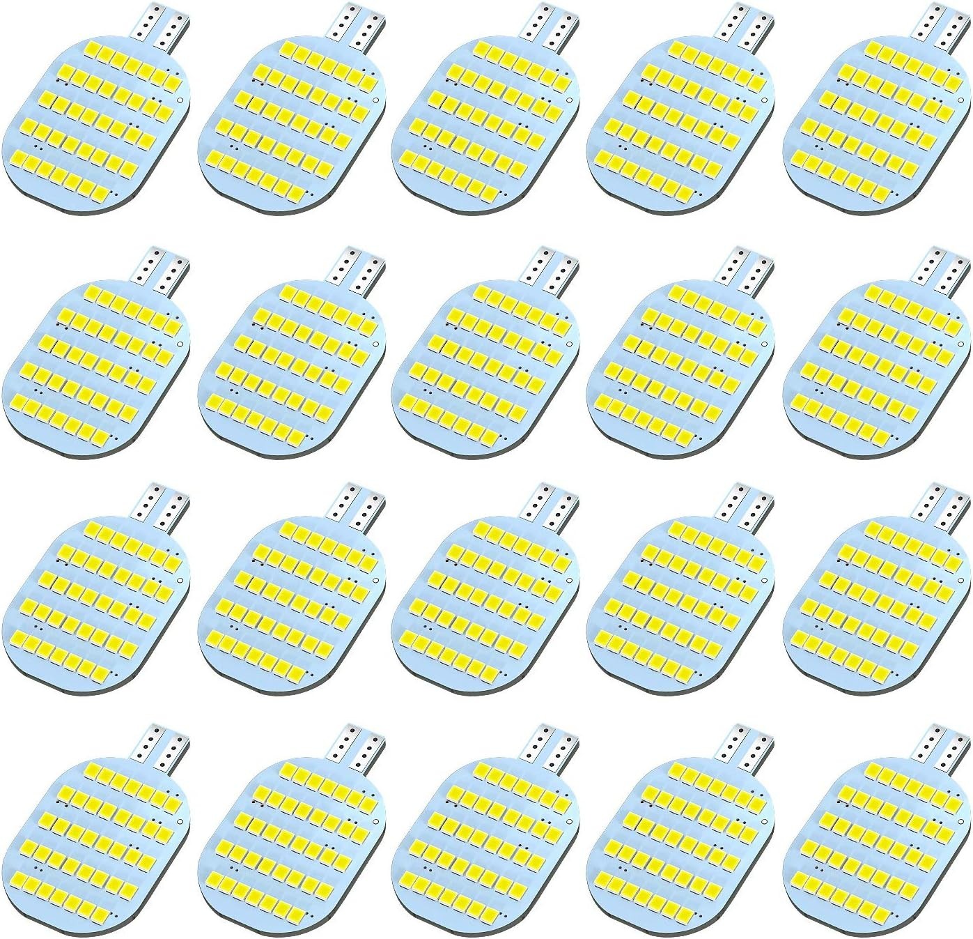 Super Bright T10 921 922 912 LED Bulbs - 12V RV Ceiling Dome Light (20 Pack, Whi
