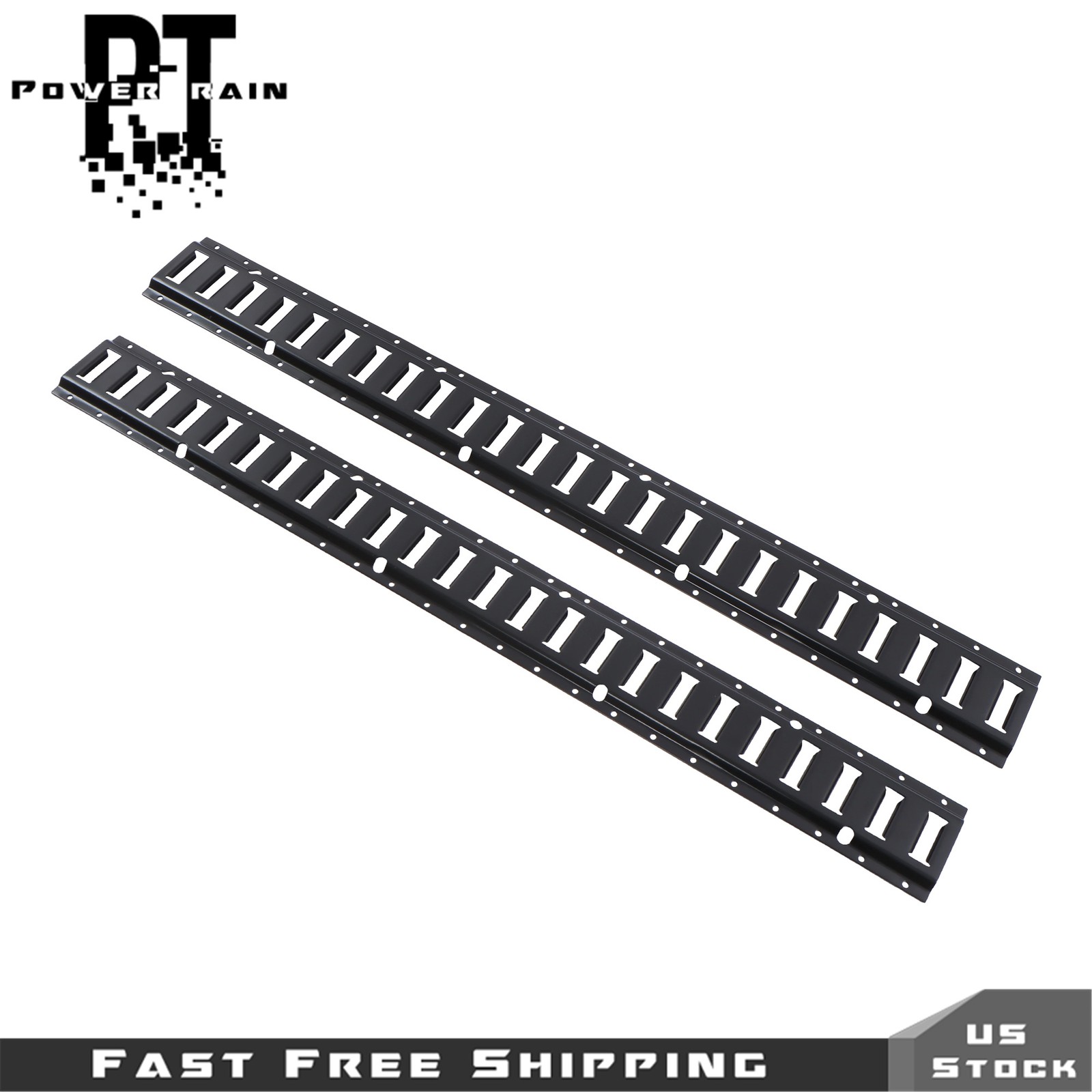 For Cargo Trailers Power Coated E-Tracks 2 Pack 4' E Tie Down Rail Kit