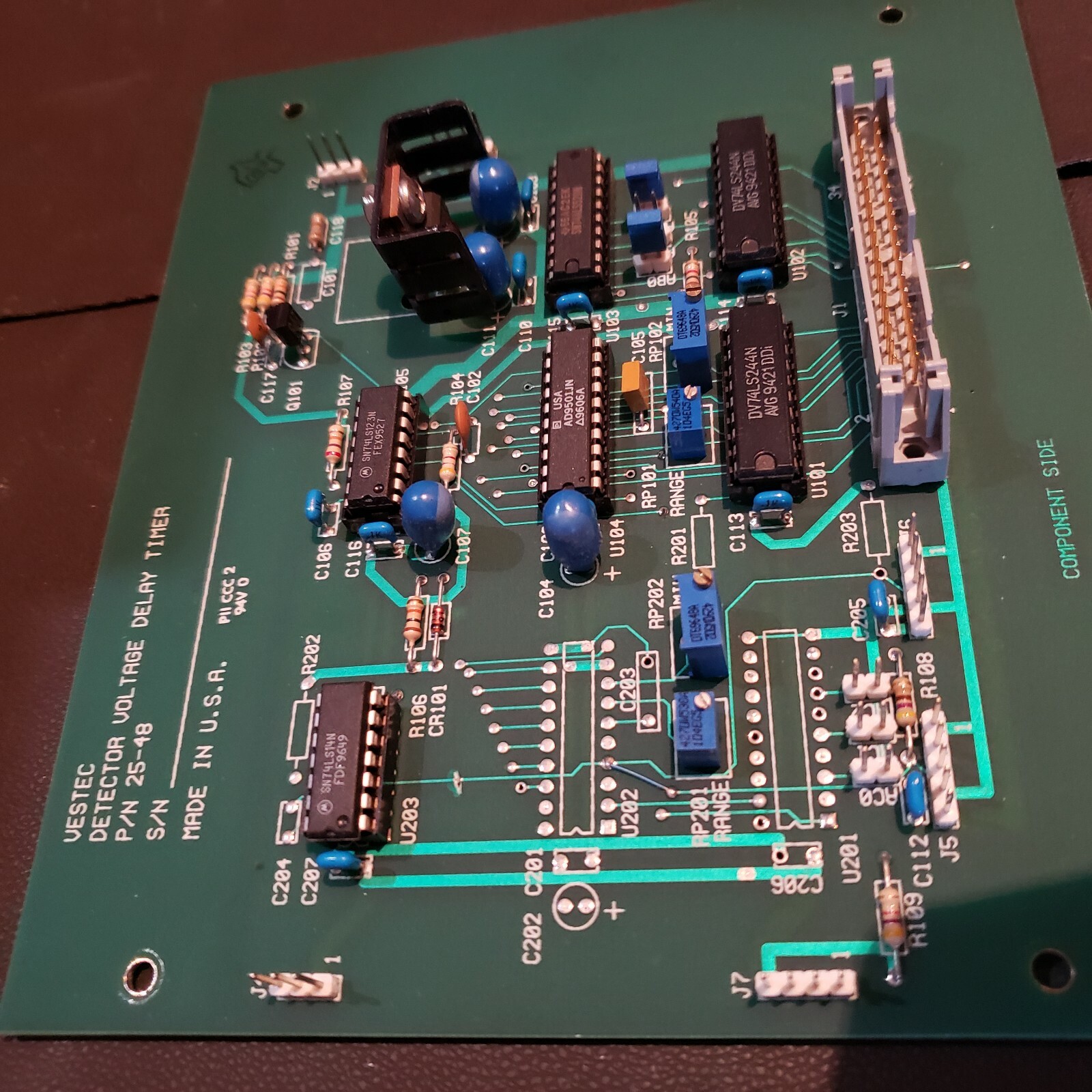 Vestec Detector Voltage Delay Timer Board PN 25-48 PCB TESTED
