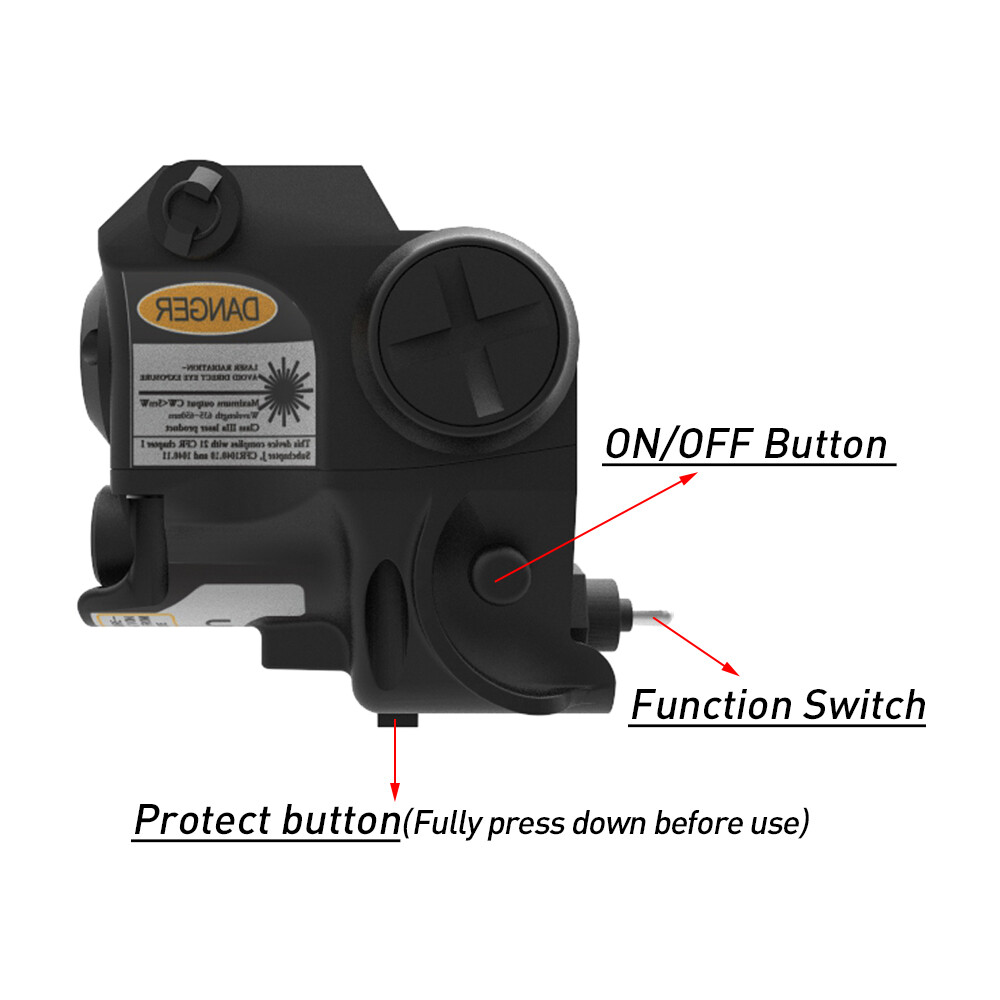 Laspur Sub Compact Rail Mount Green Laser Sight with Flashlight Light combo