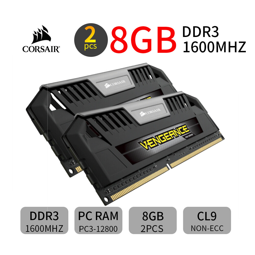 Corsair Pro CMY16GX3M2A1600C9 16GB 2x 8GB DDR3 1600MHz CL9 PC3-12800U PC Memory