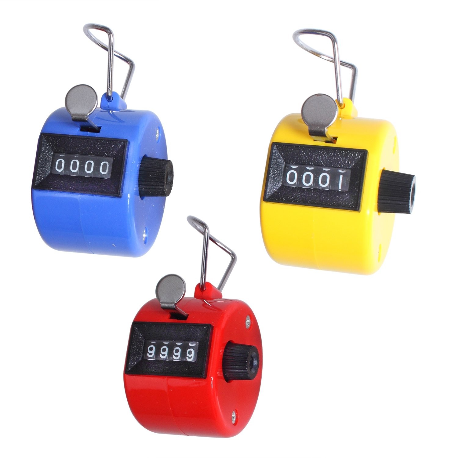 Handheld Tally Counter 3 Pack 4 Digit Mechanical Palm Clicker Counter