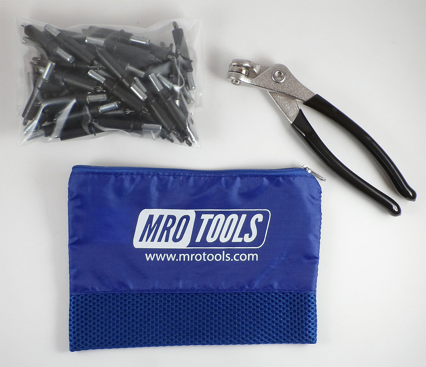 50 5/32 Cleco Sheet Metal Fasteners Plus Cleco Pliers w/ Carry Bag (K1S50-5/32)
