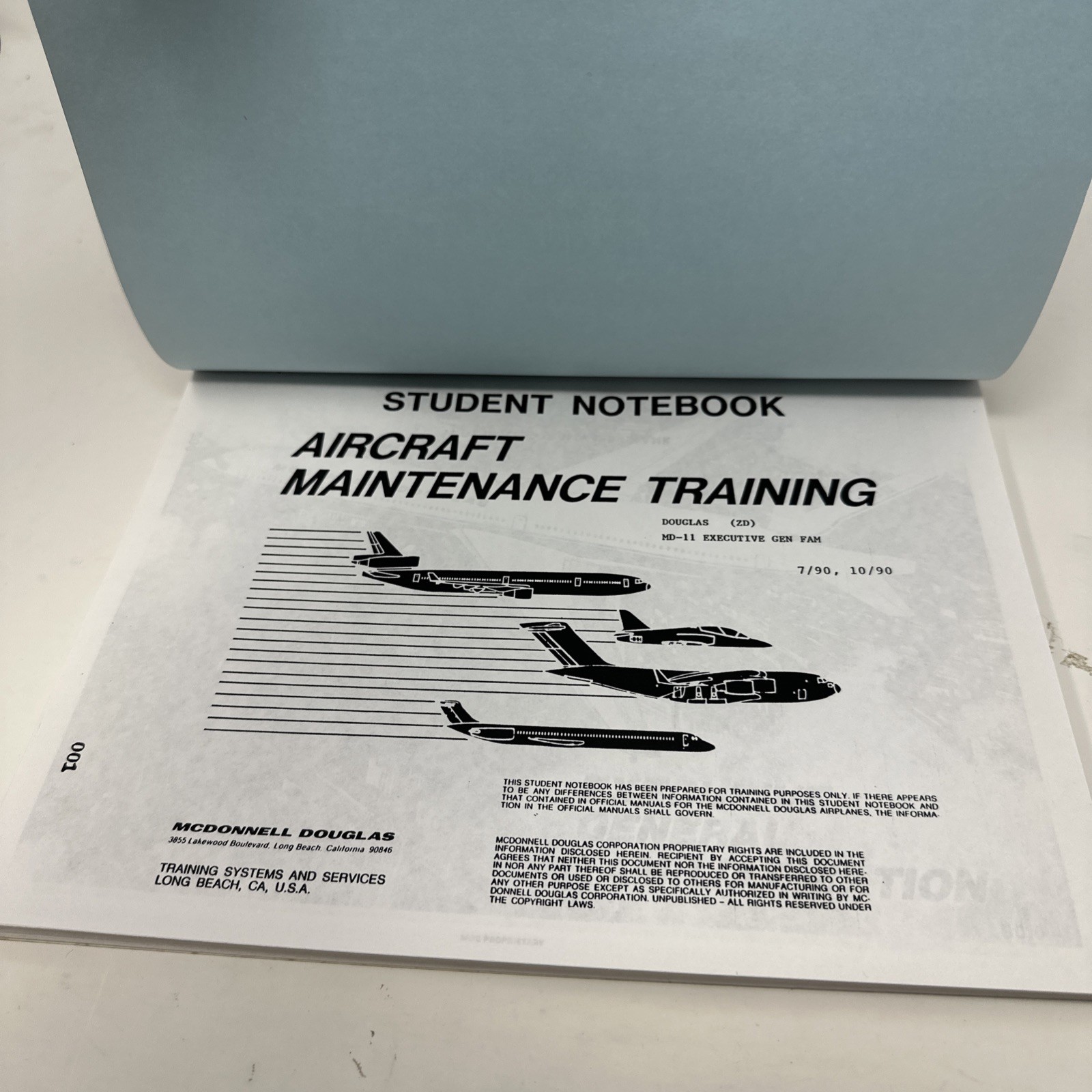 MD-11 Aircraft Maintenance Training Manual - Student Notebook