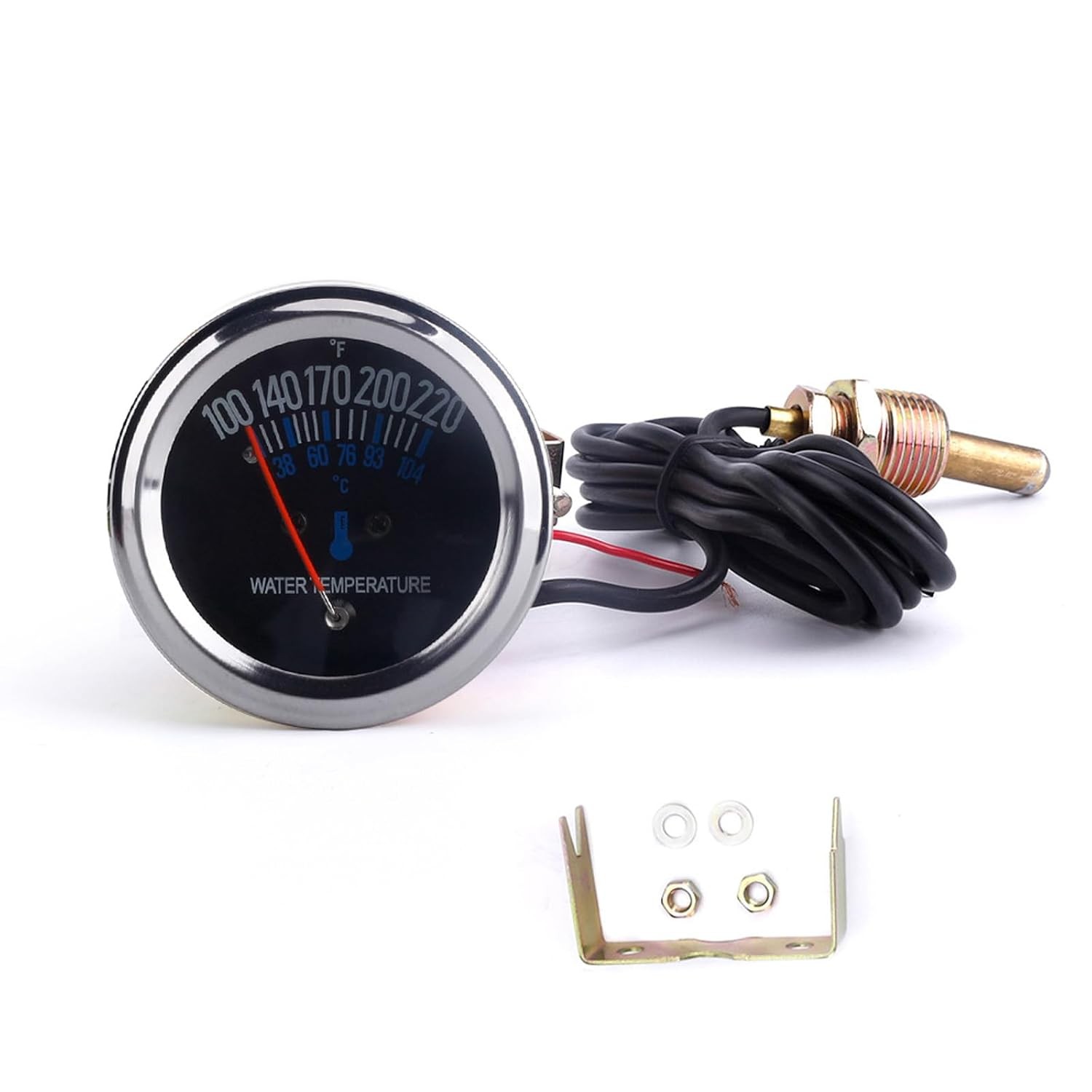 52mm Mechanical Pointer Water Temperature Gauge 2" Degree Temperature Meter