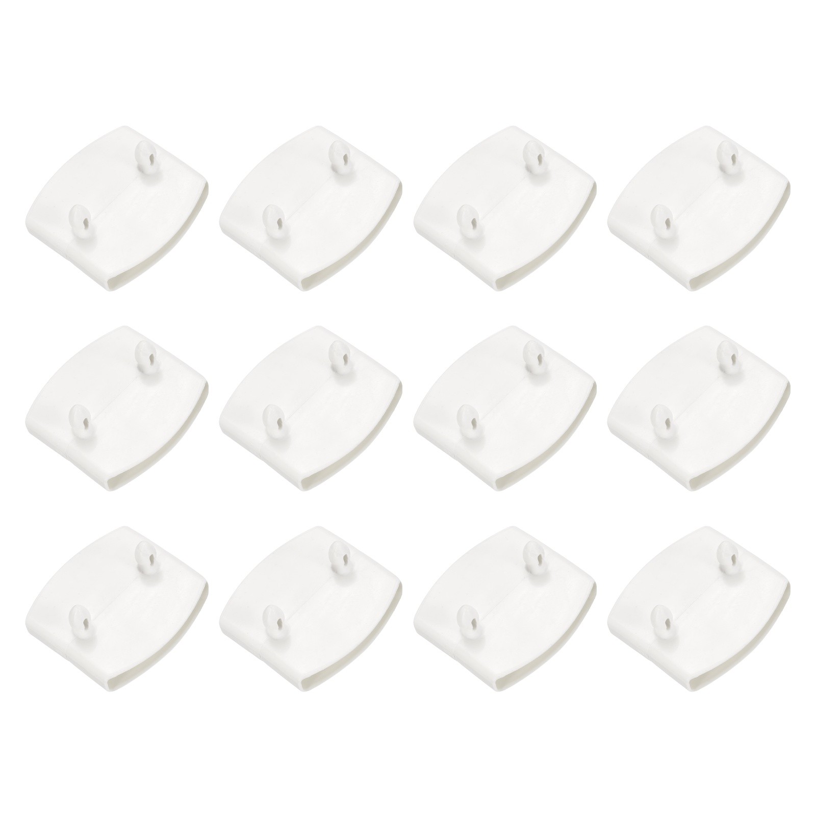 12 Pcs 55mm x 9mm Plastic Bed Slat Center Caps Replacement Holders, White