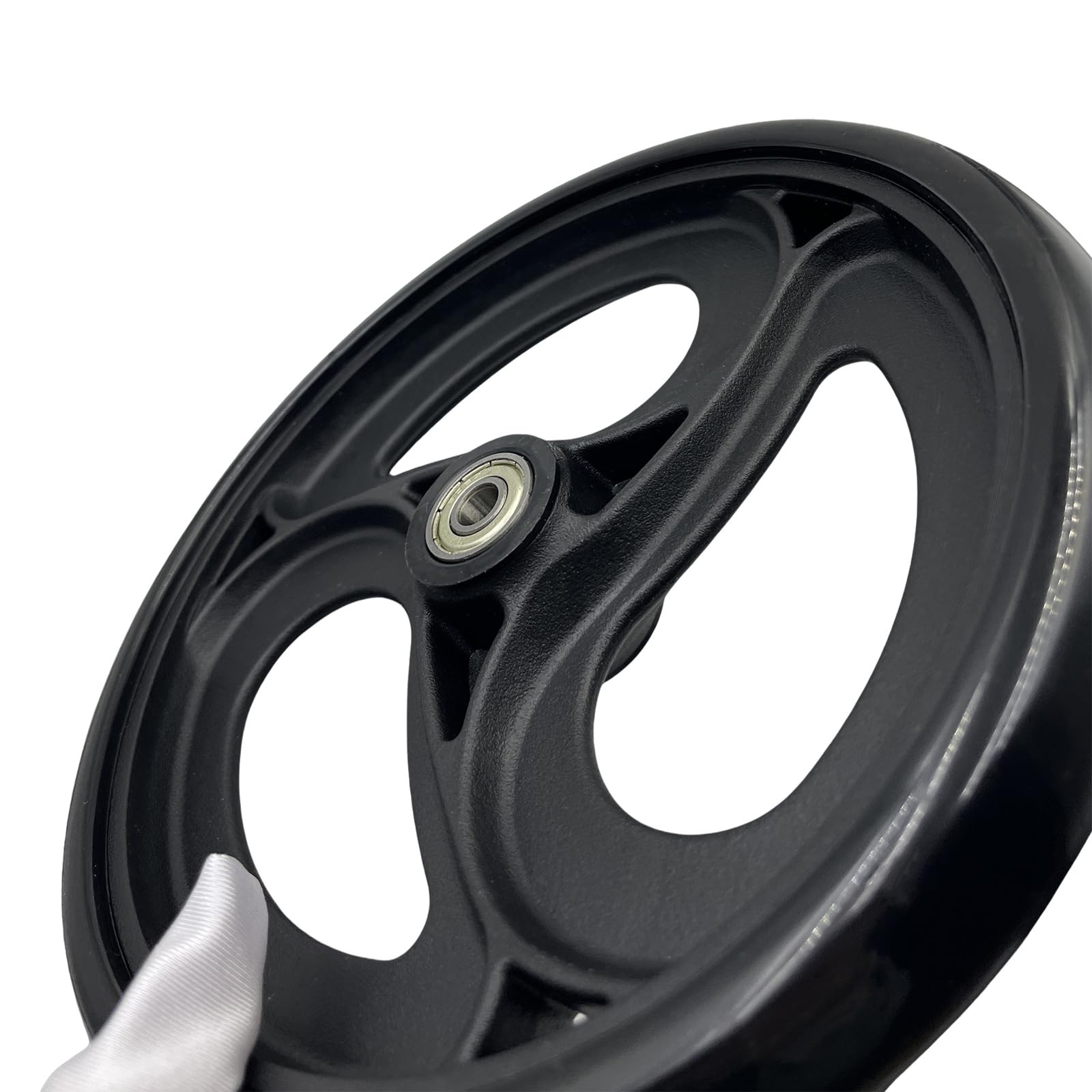 Yuqim 2 Pcs 8" Replacement Wheels for Rollator Walker & 8 Inch, Black