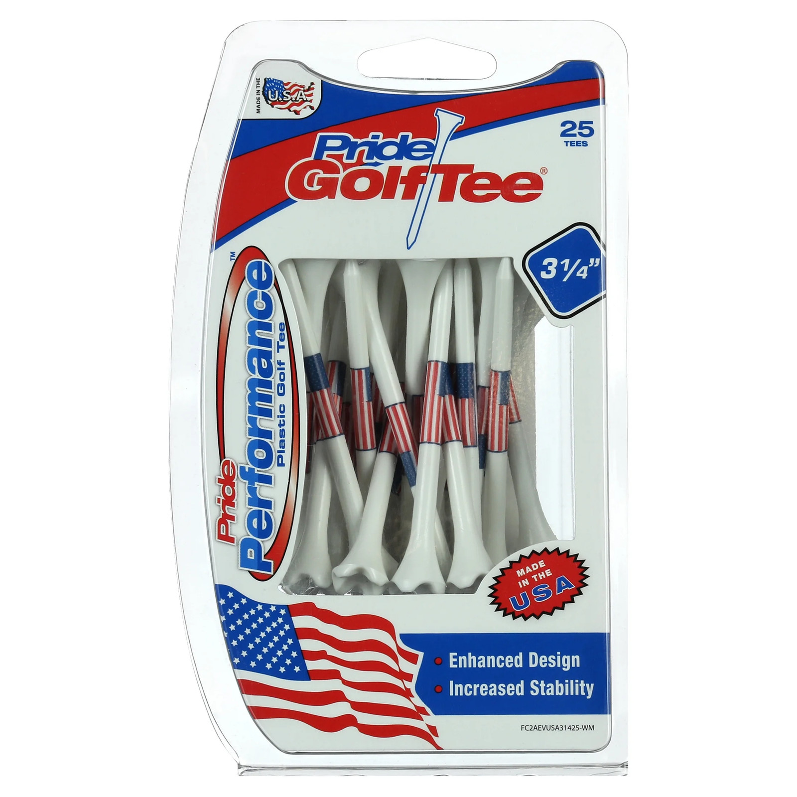 Pride Performance Flag Plastic Golf Tees – Low-Resistance Head, 3.25" Durable Pl