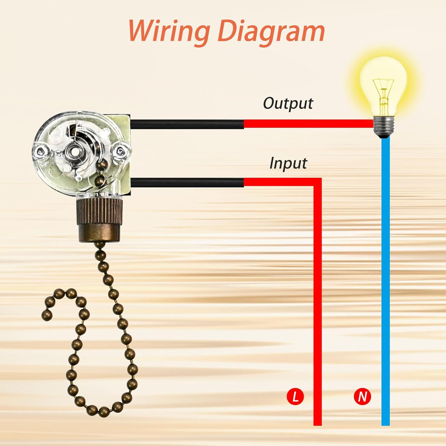 Pull Chain Light Switch ZE 109 On Off Ceiling Fan Lamp Replacement Part