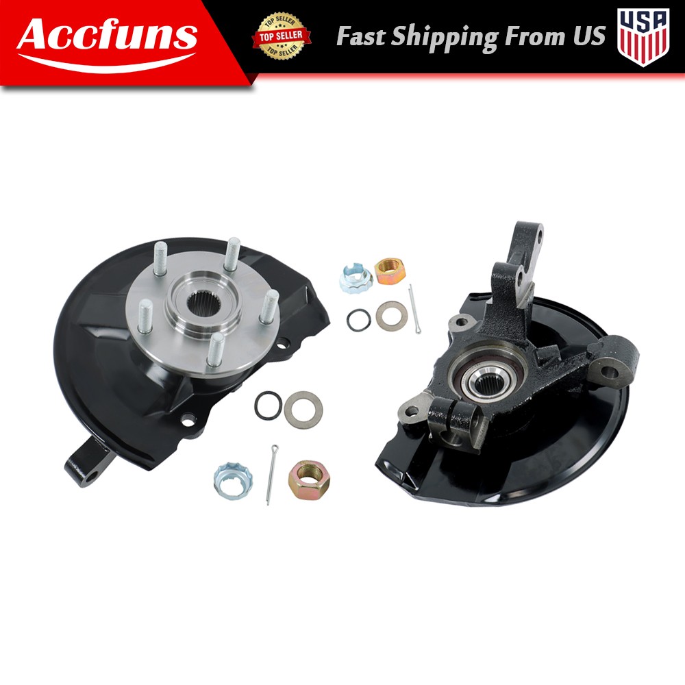 For Mitsubishi Outlander 2007-2018 Front L&R Steering Knuckle Hub Bearing Assy