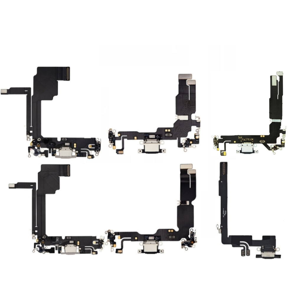 For Apple iPhone 15 16 Pro Max Plus Mic Charging Port Dock Connector Flex Cable