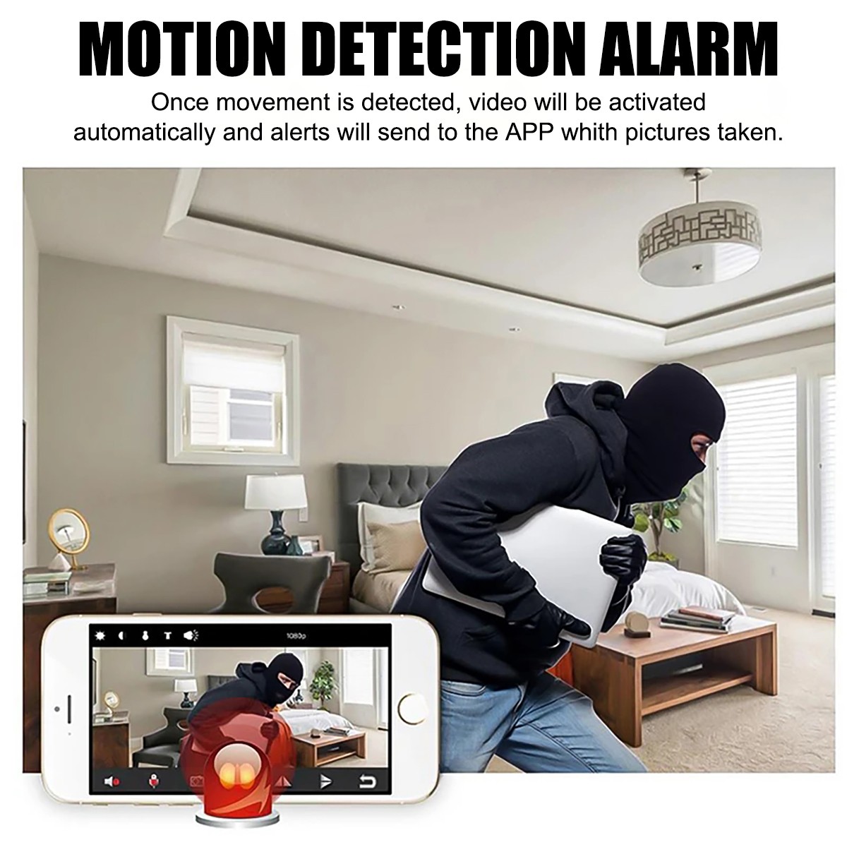 Small WiFi Security Camera 1080P No Battery Plug & Play Indoor Office