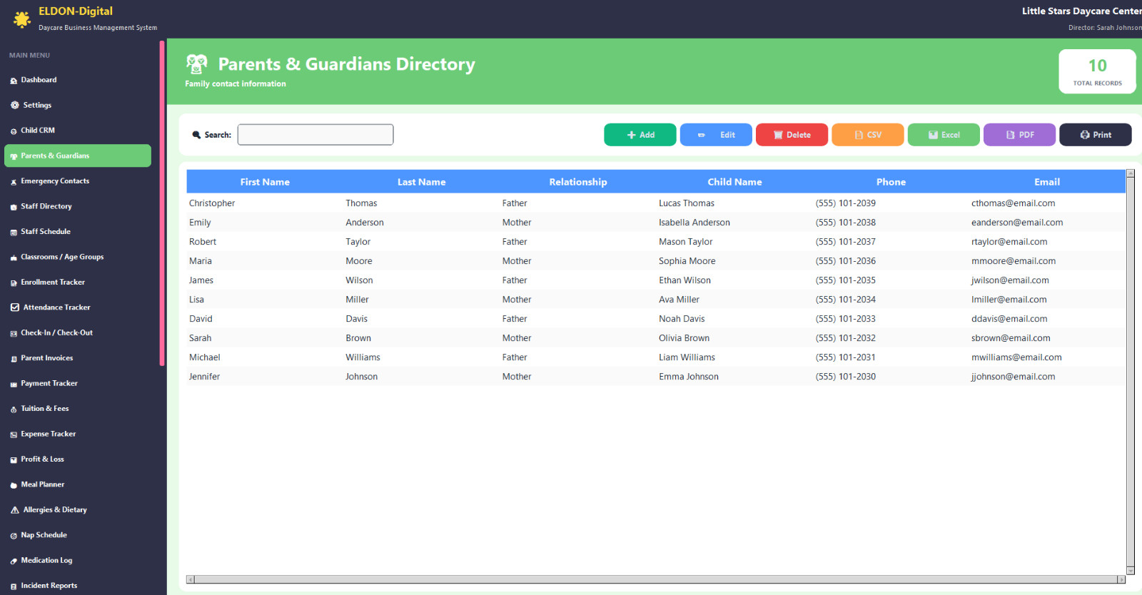 Daycare Management Software USB 💻 36 Modules Childcare Preschool Windows Mac