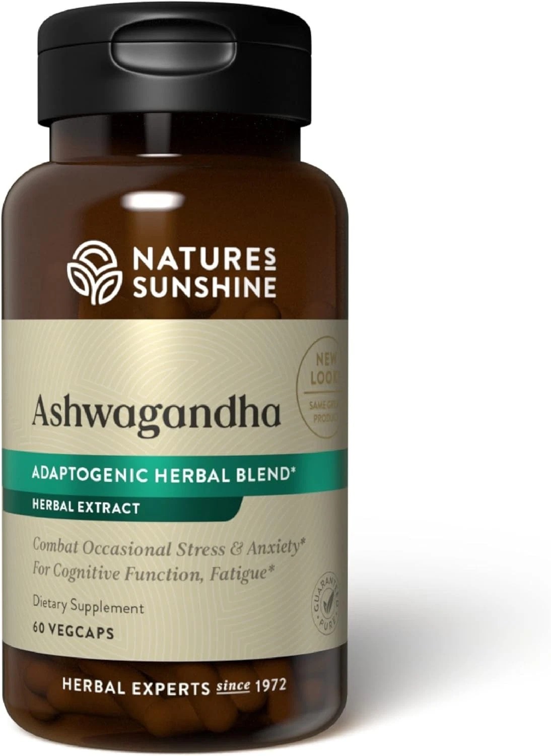 Nature's Sunshine Ashwagandha - Stress Relief 60 Caps Exp 11/27