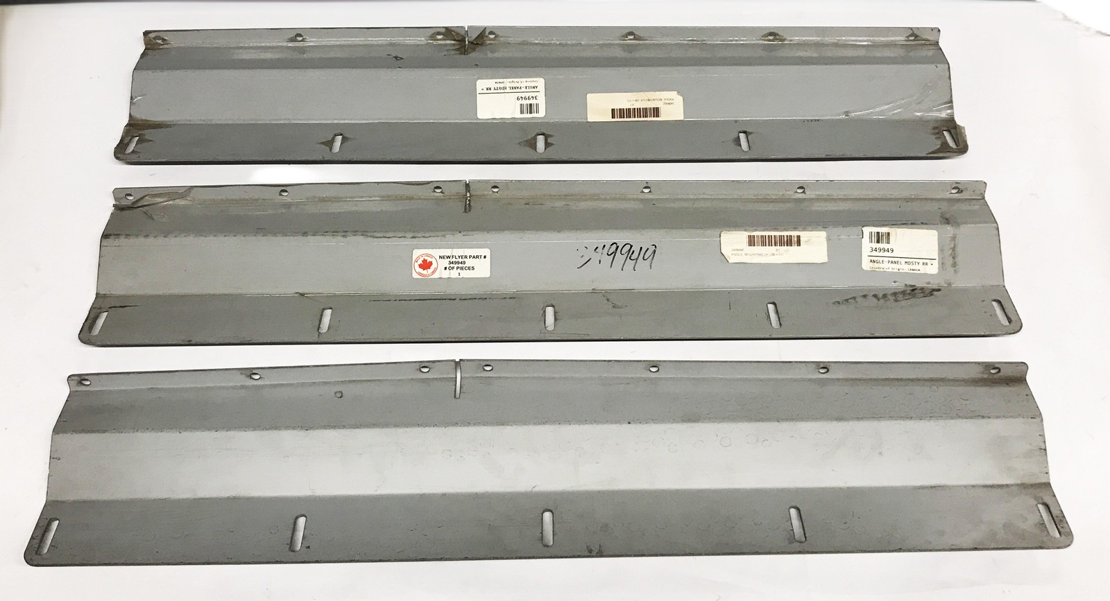 New Flyer LH Angled Mounting Panel (Grey) 349949 [Lot of 3] NOS