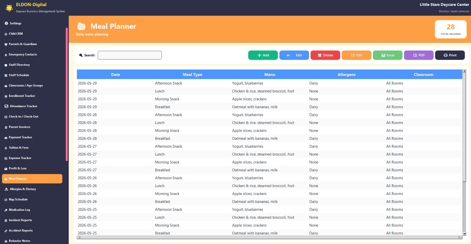 Daycare Management Software USB 💻 36 Modules Childcare Preschool Windows Mac