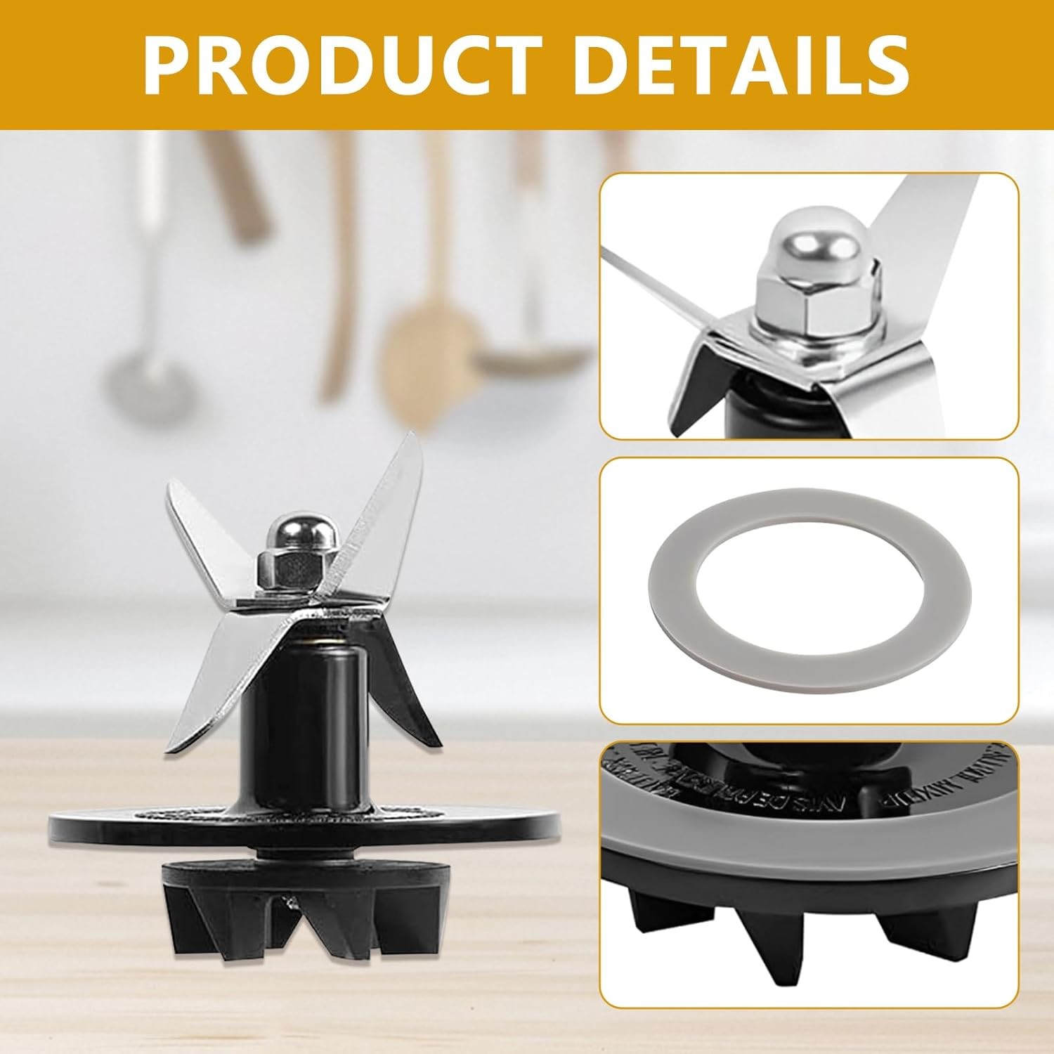 Replacement Parts Blender Blade Assembly with 2 Pieces Blade,