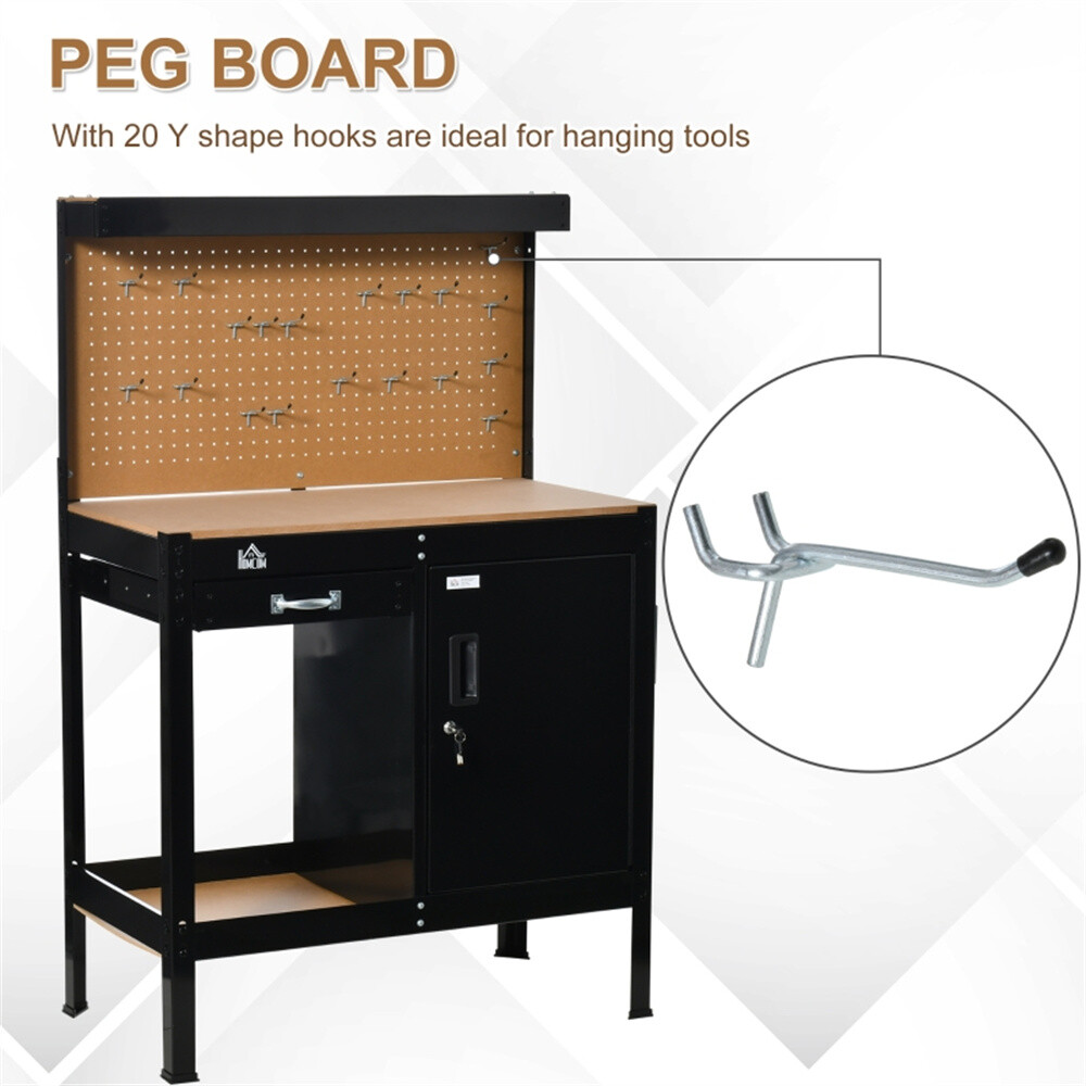 Coffee Table Bar Table Work Bench Black
