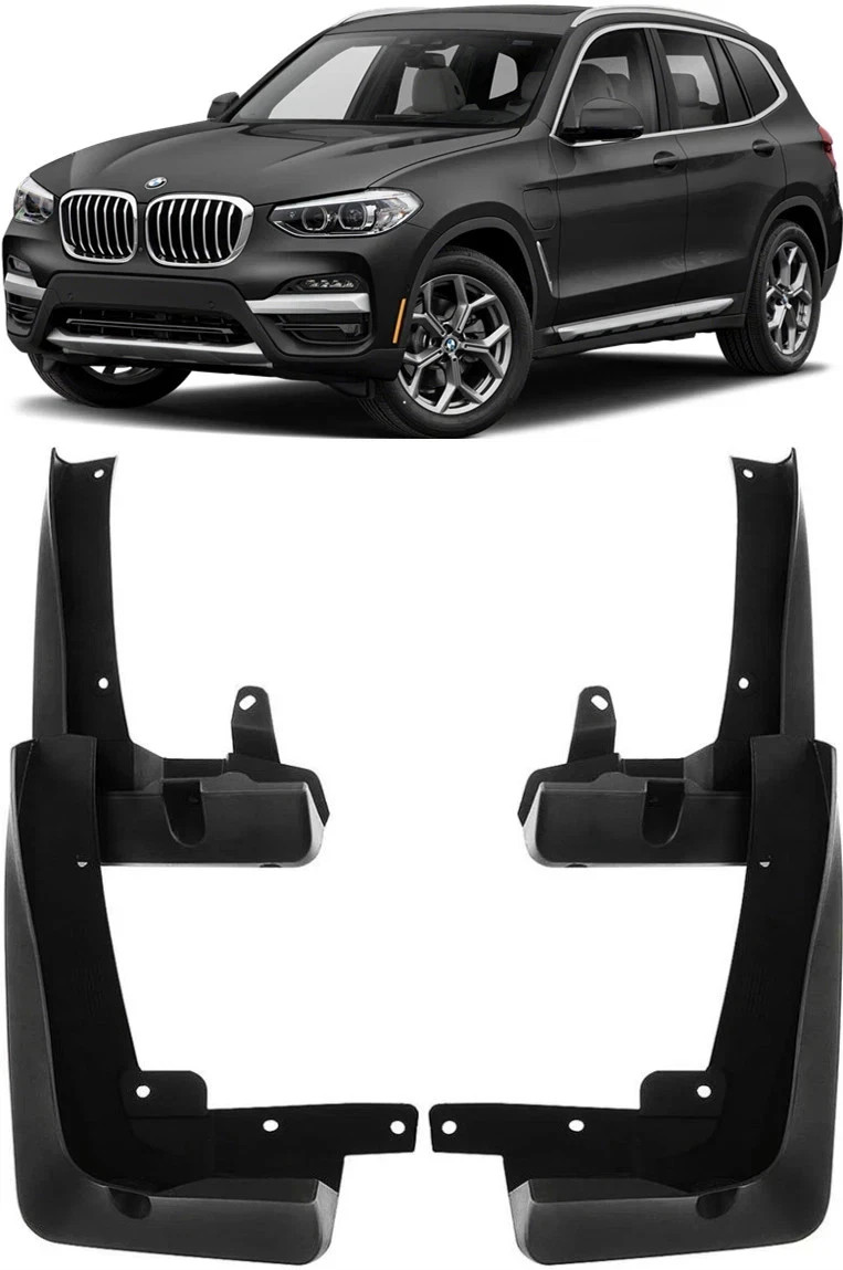 4Pcs New Front & Rear Molded Splash Guards Mud Flaps FOR 2018-2024 BMW X3 G01