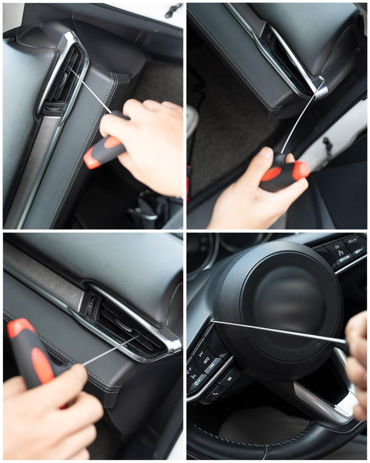 2-Piece Instrument Cluster Removal Tool – Dashboard Pulling Hooks Set