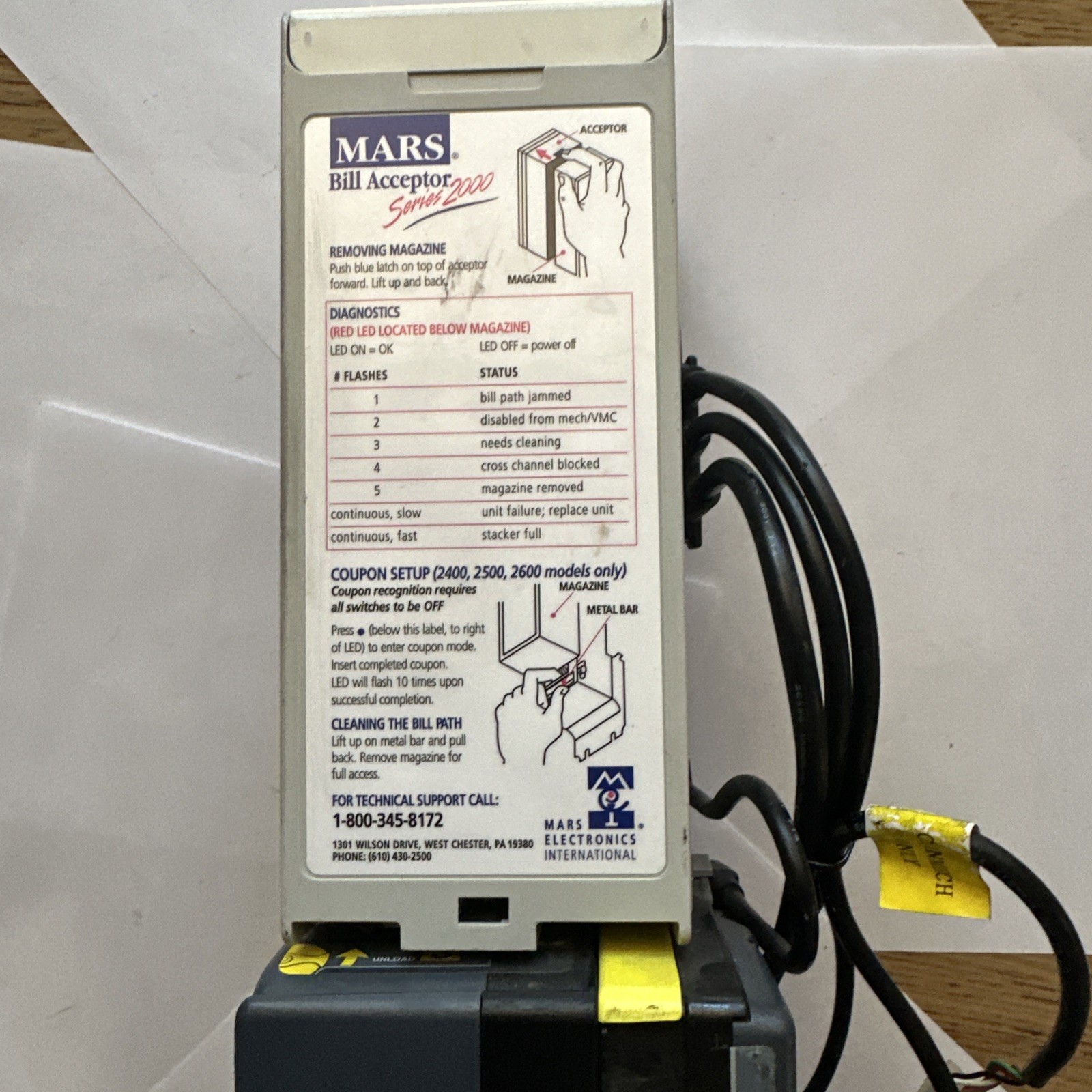 mei VN 27P2R US VNR Recycler Bill Validator MPN 250016251 250011206C