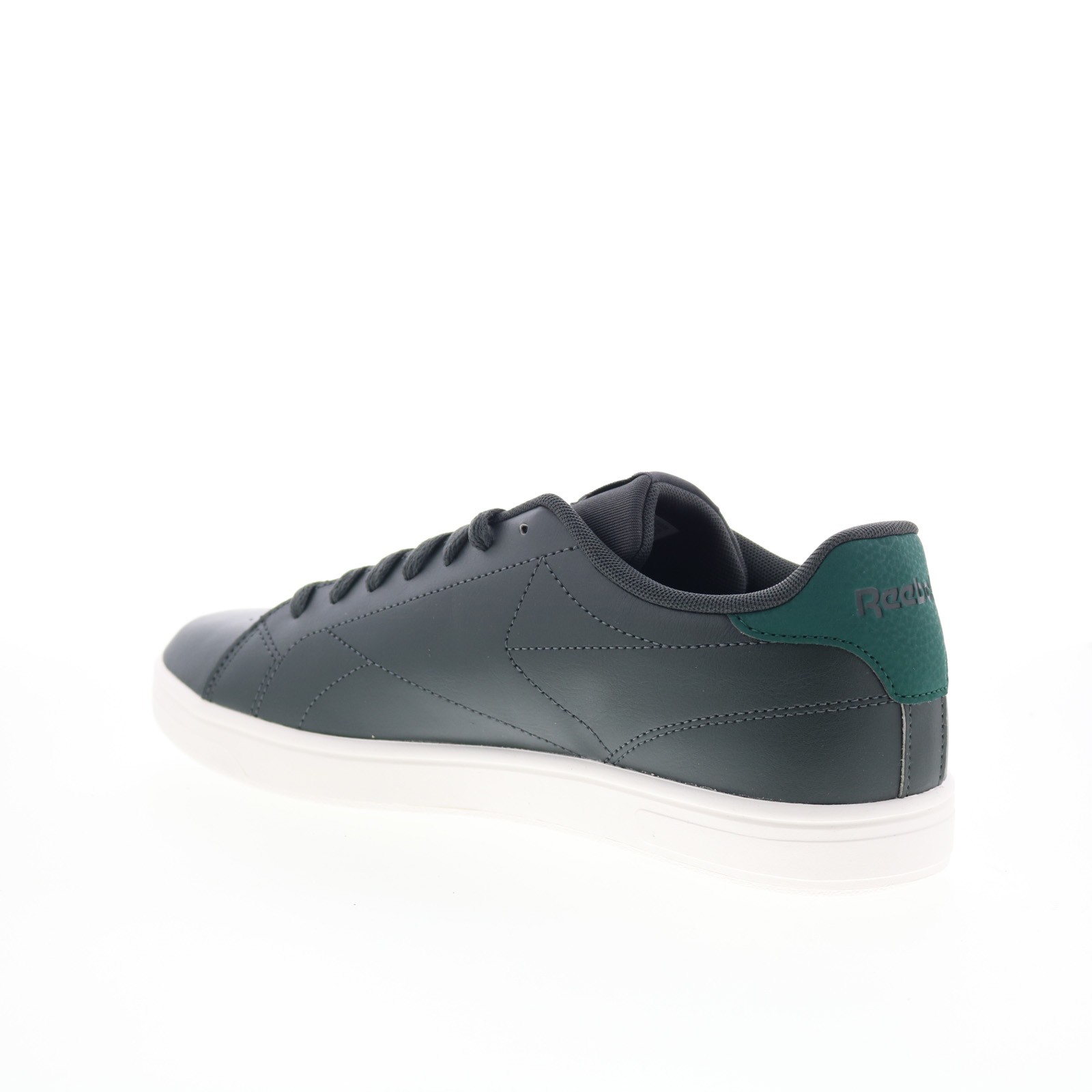 Reebok Court CLN Mens Gray Leather Lace Up Lifestyle Sneakers Shoes
