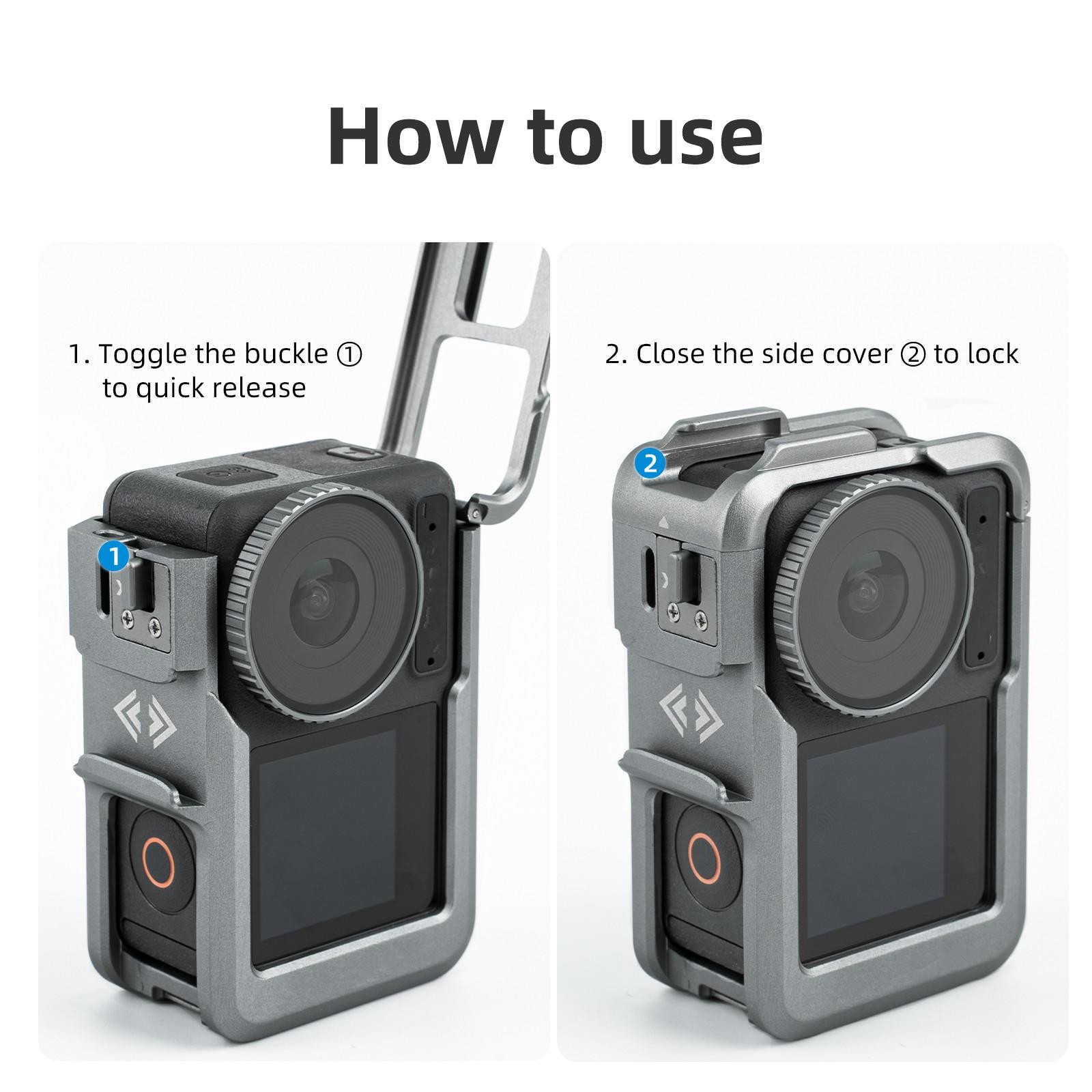 Aluminium Alloy Frame Protective Case Anti-Shock For DJI Osmo Action 3 Camera e